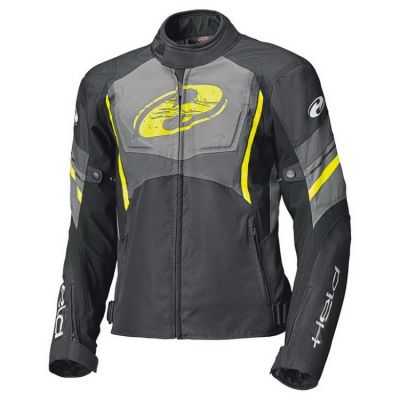 Held BAXLEY TOP dámská cestovní textilní bunda šedá/černá/fluo-žlutá vel.D3XL